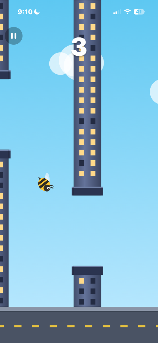 Fly the gaps. Tap to stay up. That is the whole control.
