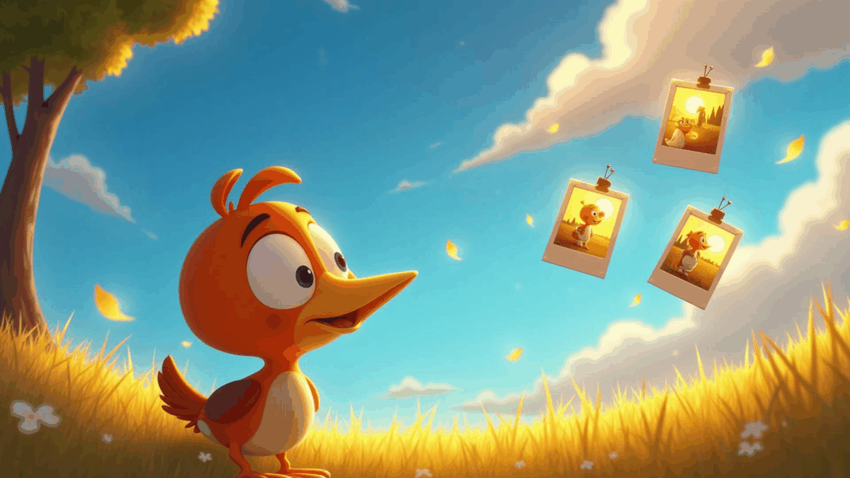 Memories, animated. You describe a moment and it comes back as a short film.