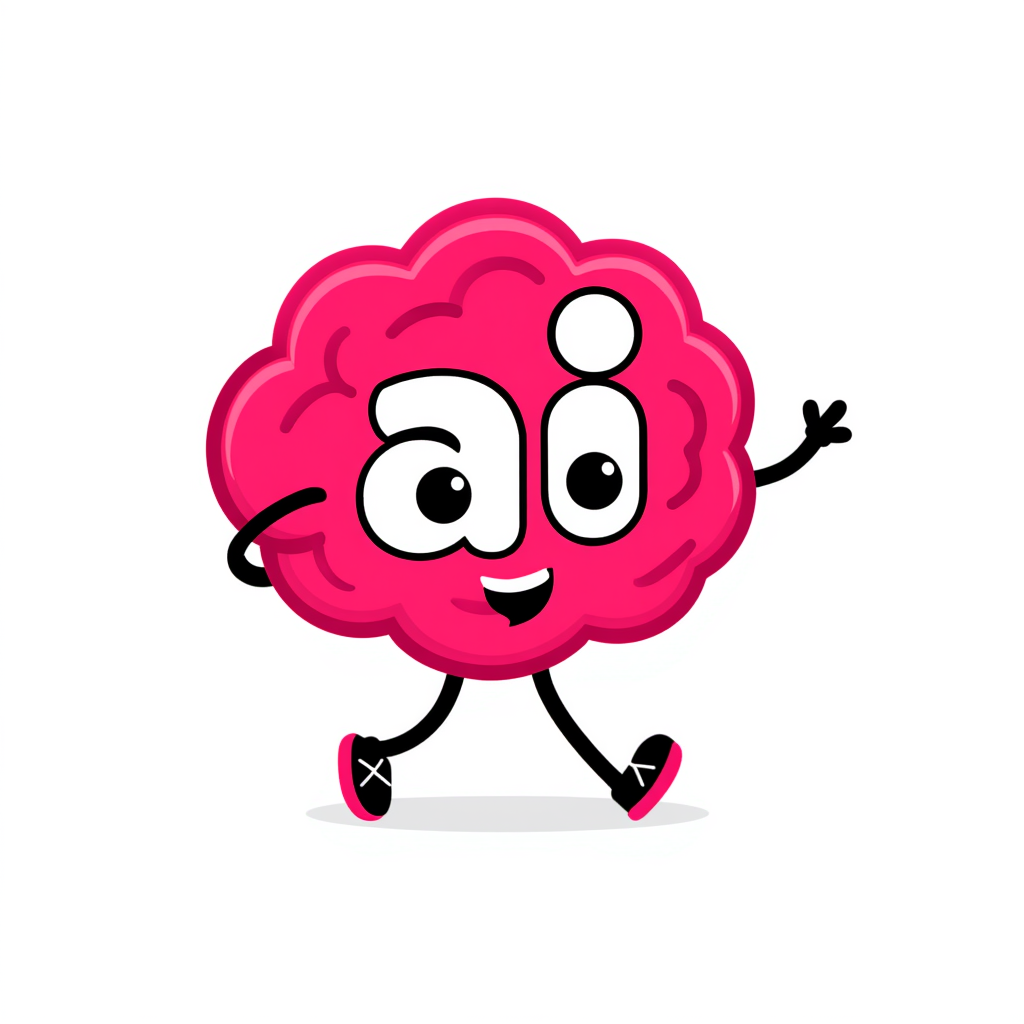 Braindex brain mascot waving